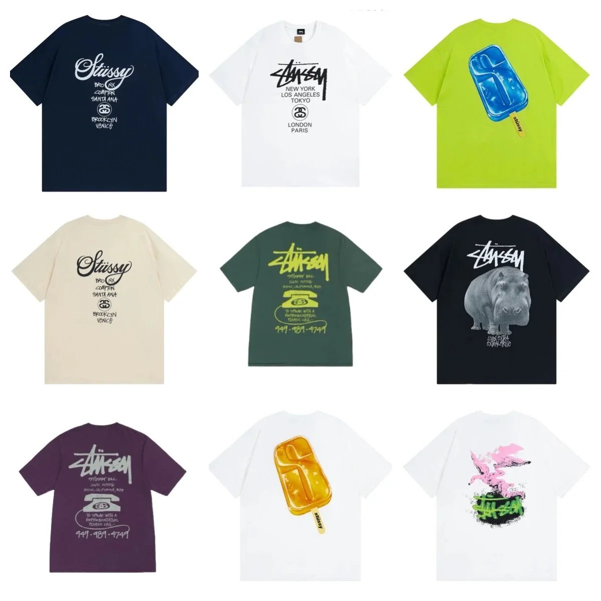 Stussy T-Shirts Collection Streetwear Graphic Tees