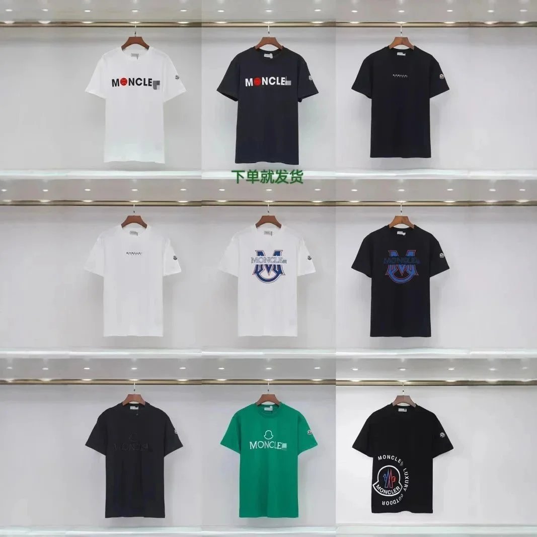 MONCLE T-Shirt Collection Men's Casual Fashion Logo Print Tees