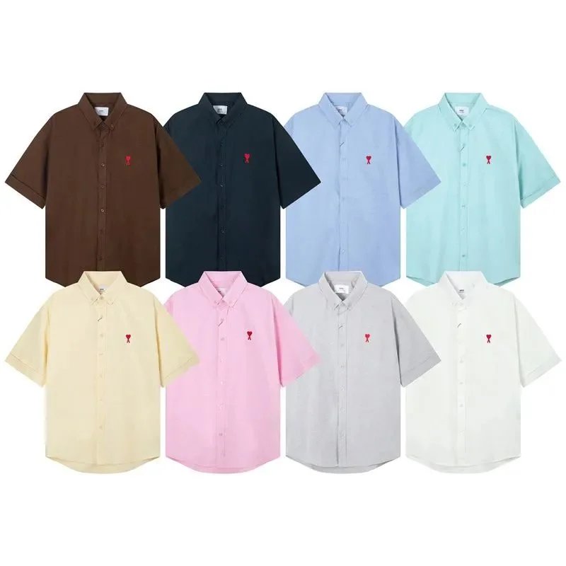 Lacoste Men's Short Sleeve Oxford Shirt with Crocodile Logo