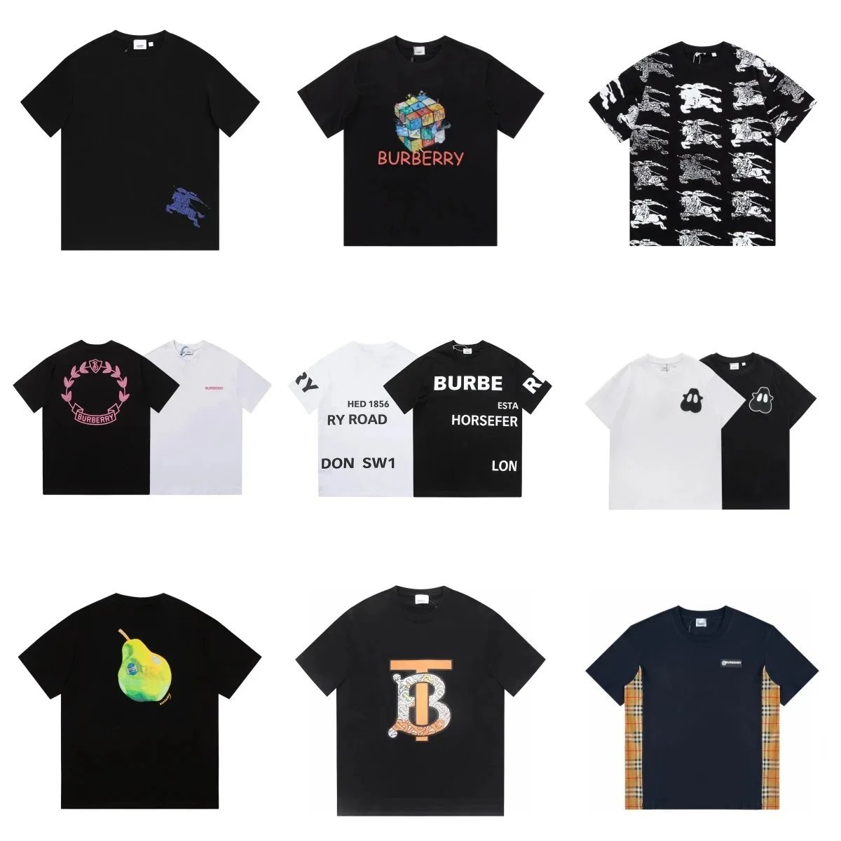 Burberry T-Shirts Collection Men's Fashion Brand Tees