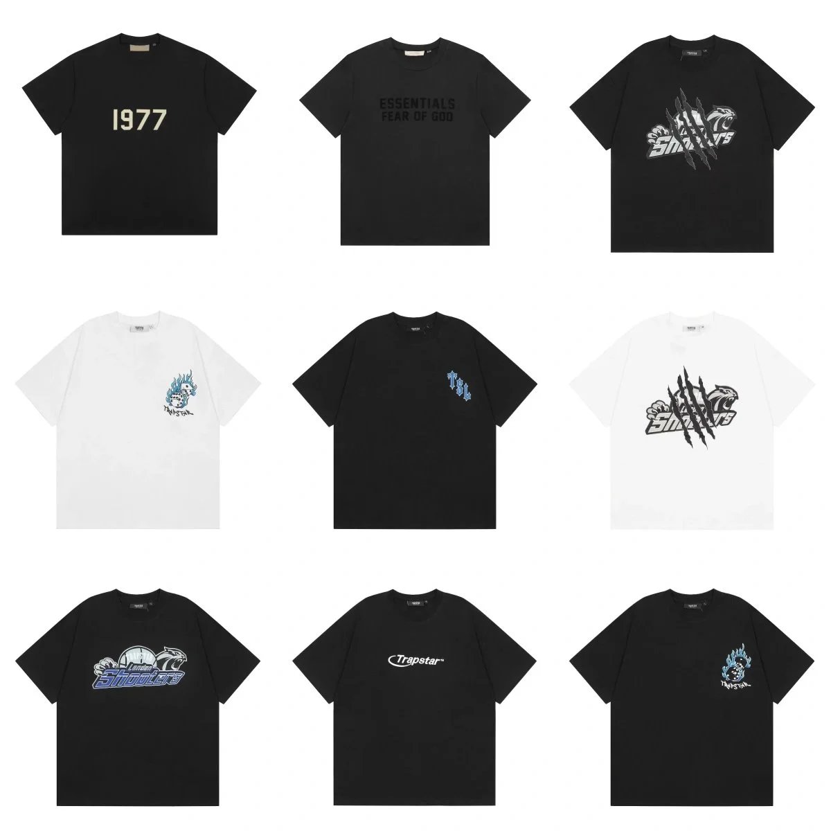 Trapstar T-Shirts Collection Black and White Streetwear Tees