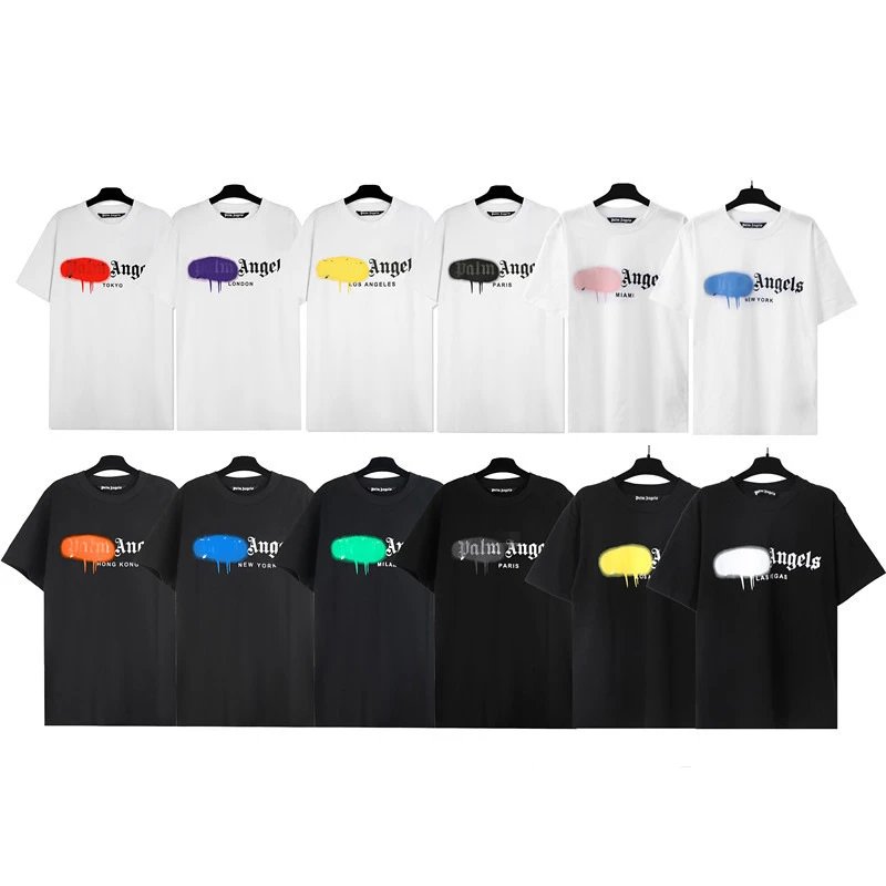 Palm Angels City Logo T-Shirt Men Women Streetwear Fashion Tee