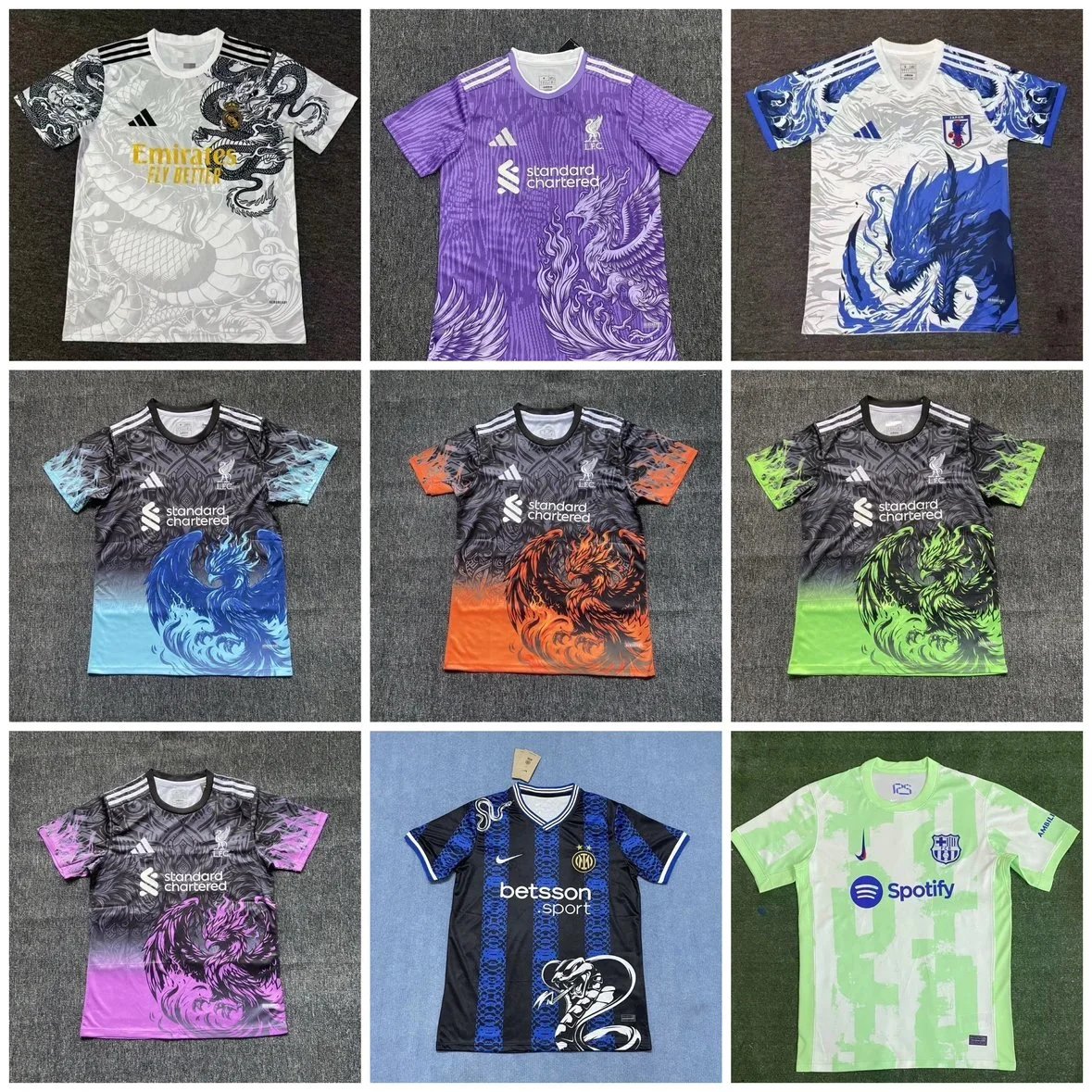 Custom Dragon Design Soccer Jerseys for Men and Women