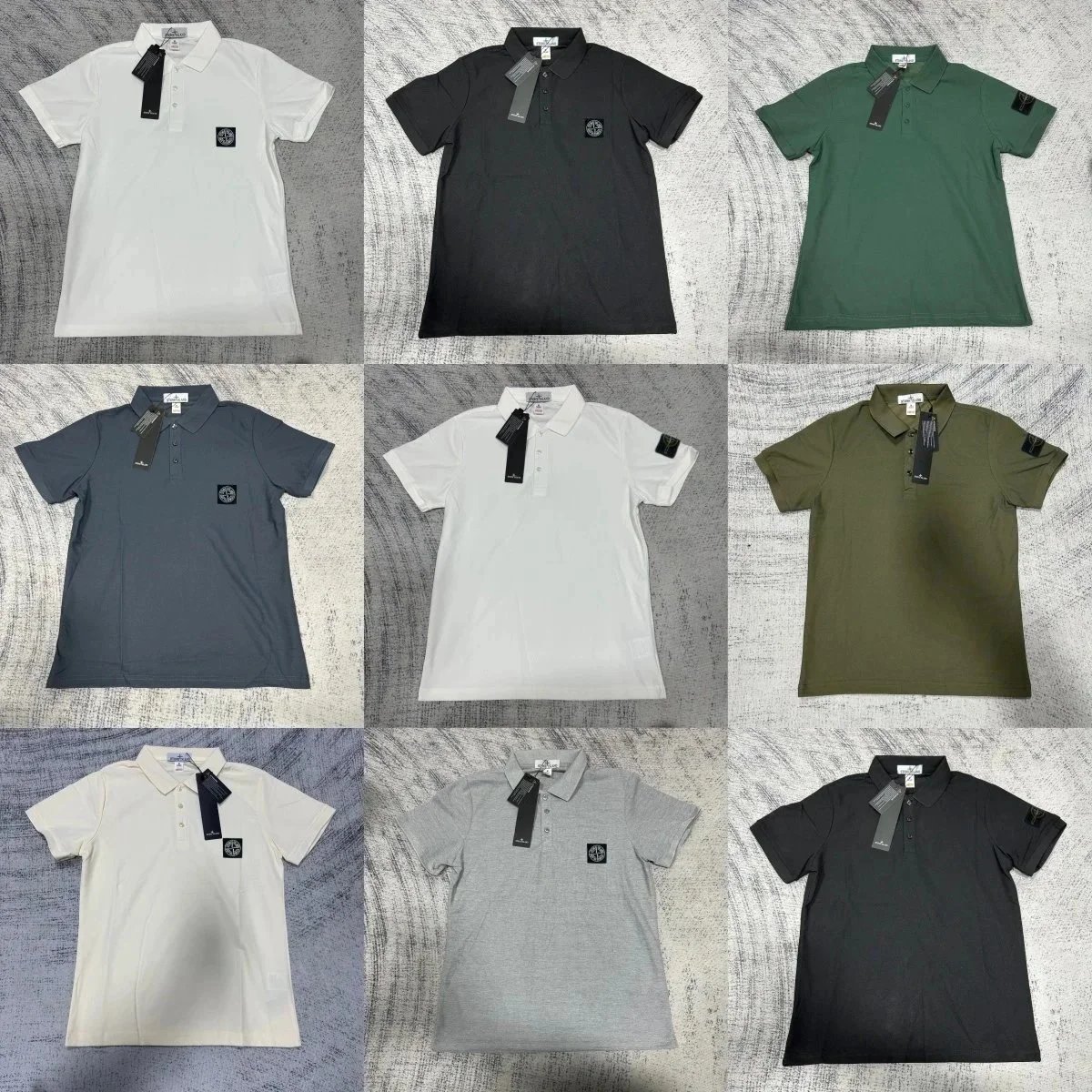 Stussy Classic Logo Polo Shirt Men's Casual Short Sleeve