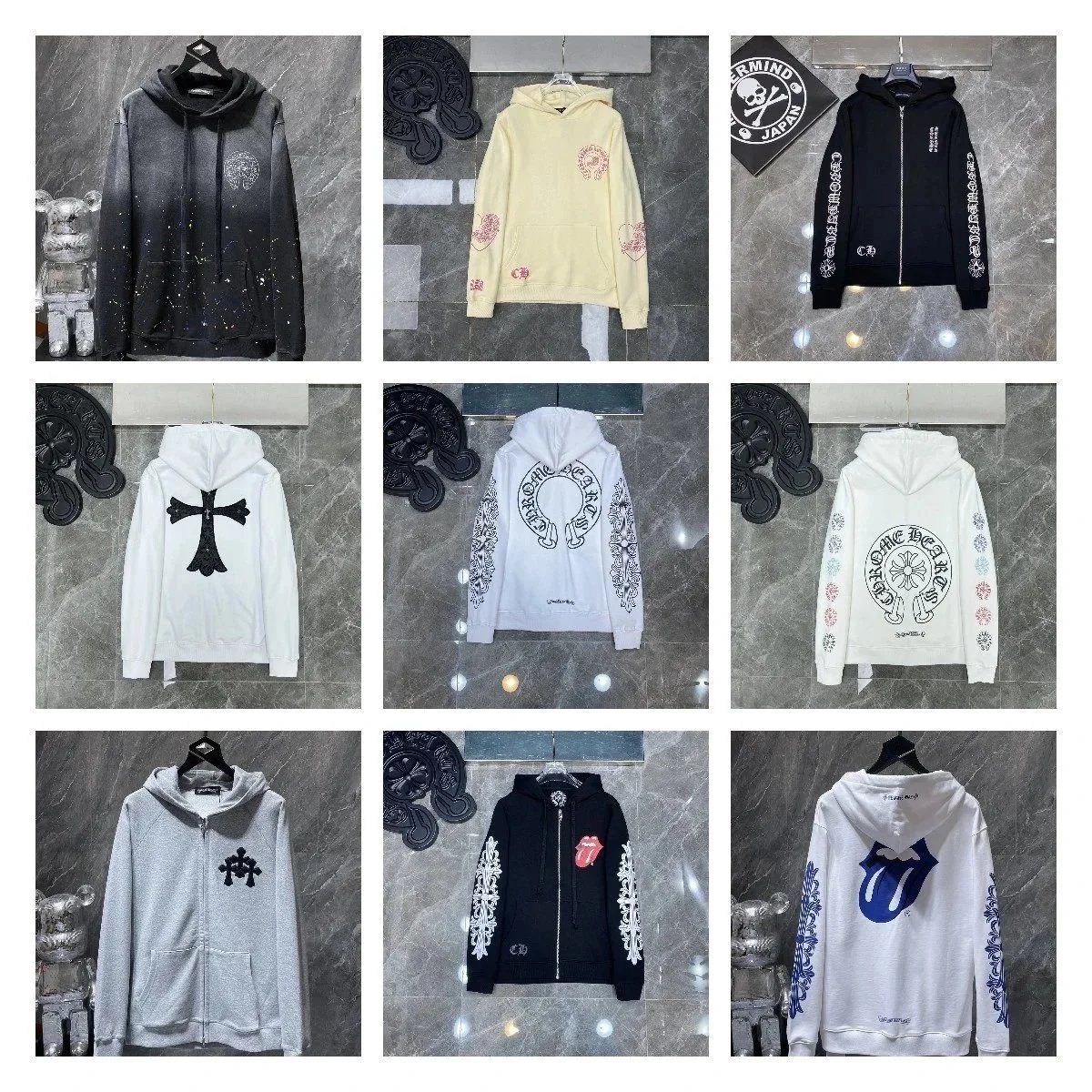 CARMIND Hoodies Sweatshirts Men Women Streetwear Fashion Zip Up Hoodie