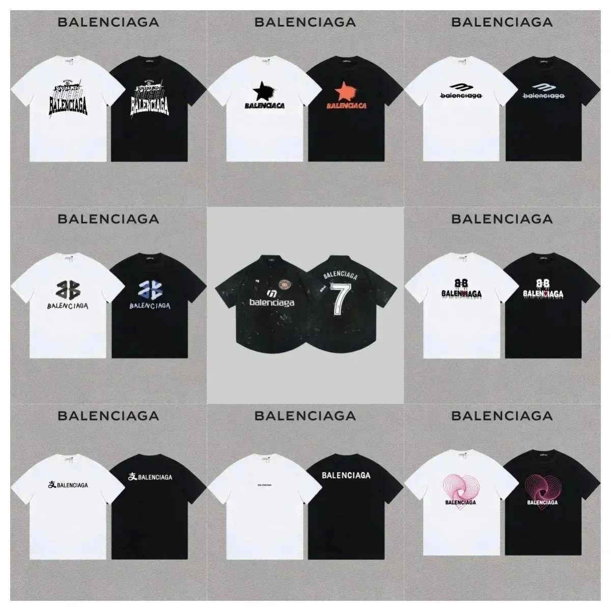 Balenciaga T-Shirts Collection Men's Fashion Streetwear