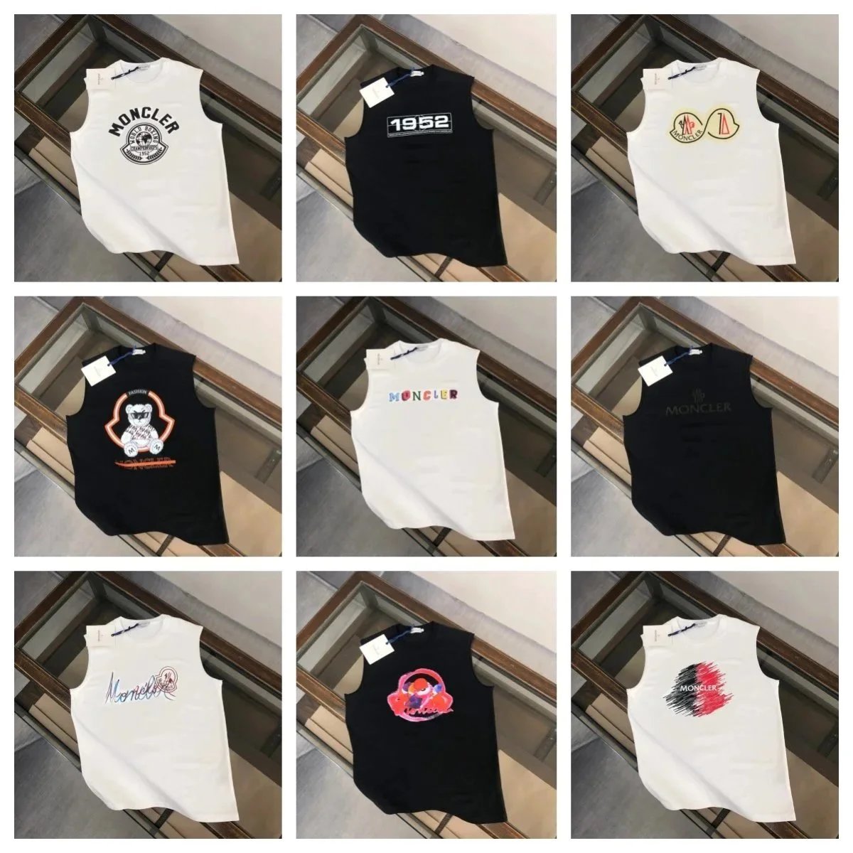 Moncler Sleeveless T-Shirts for Men and Women