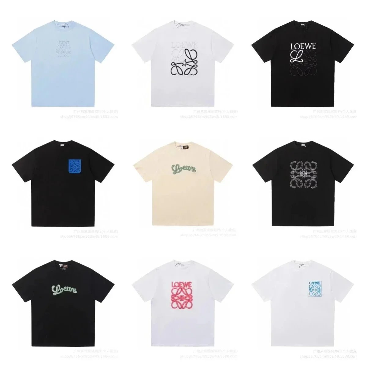 LOEWE Logo T-Shirts for Men and Women Fashion Streetwear