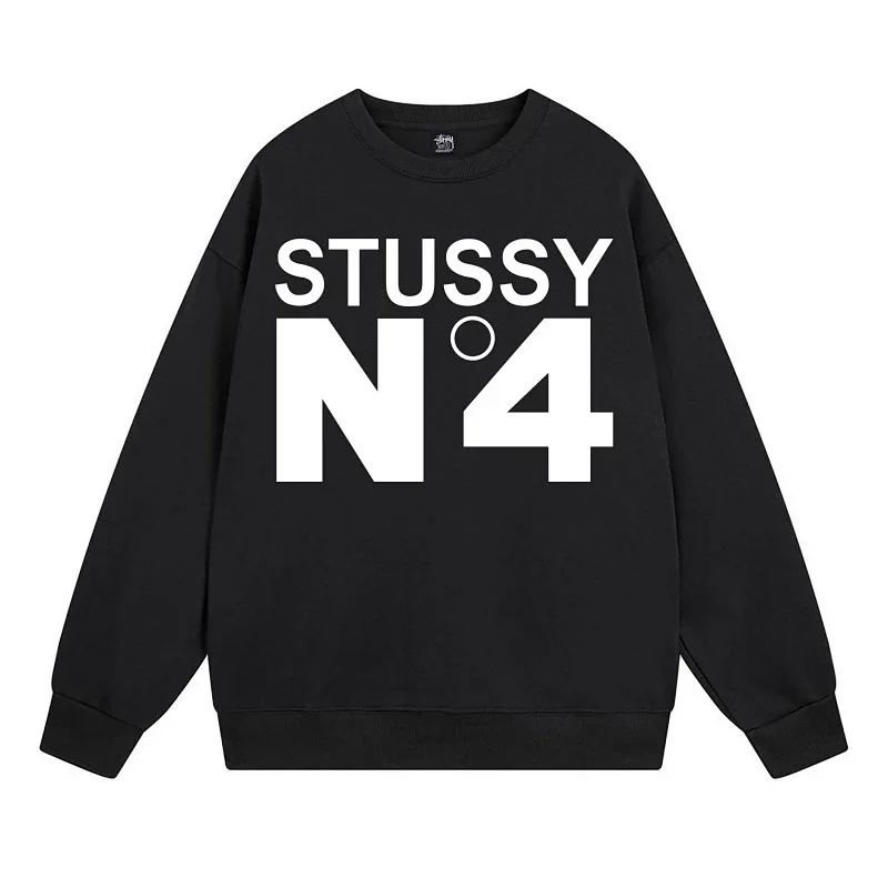 Stussy No.4 Crewneck Sweatshirt Black