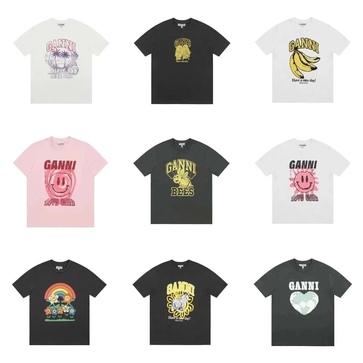 GANNI Graphic T-Shirts Collection - Fun Prints and Designs