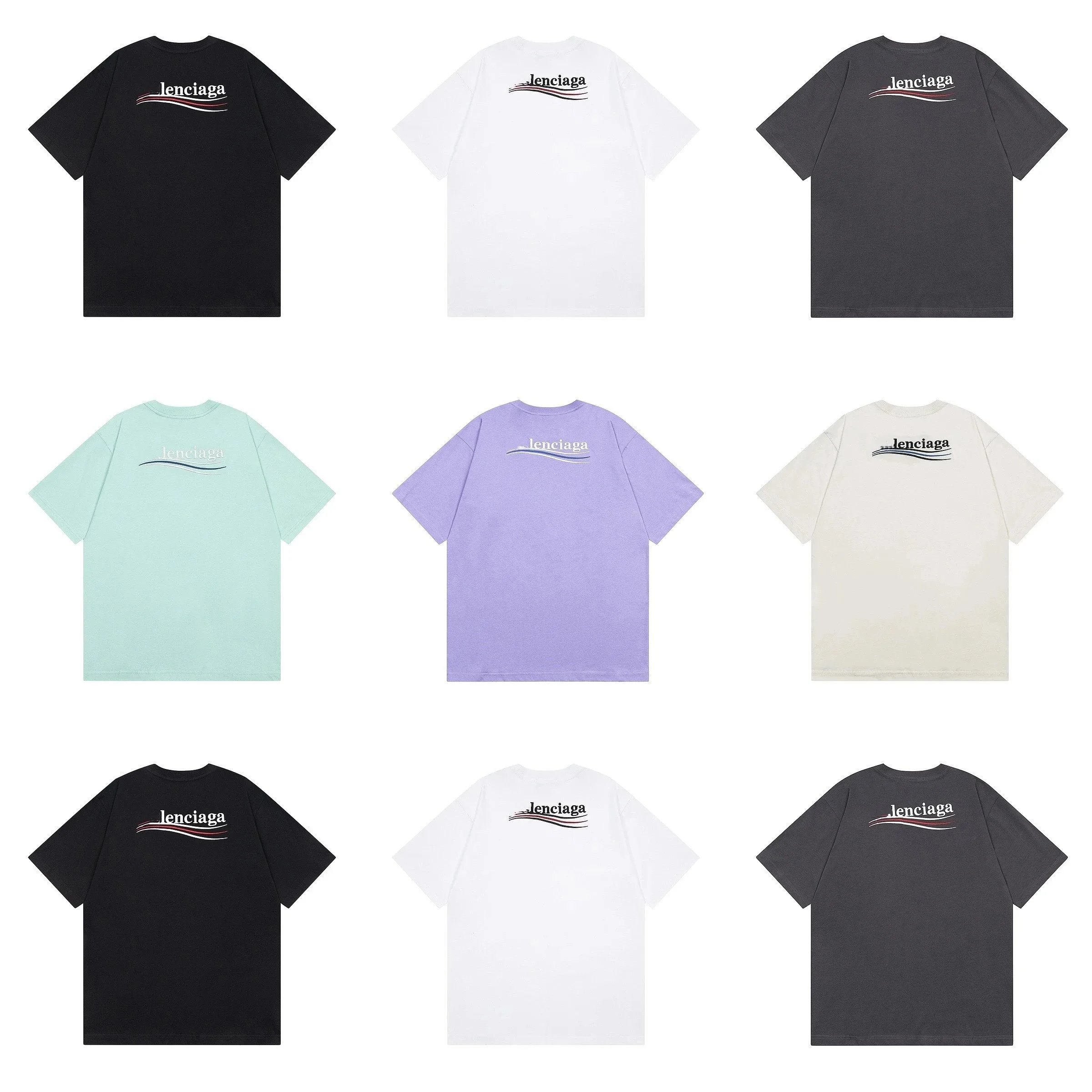 Lenciaga Logo Print T-Shirt Unisex Fashion Casual Tee