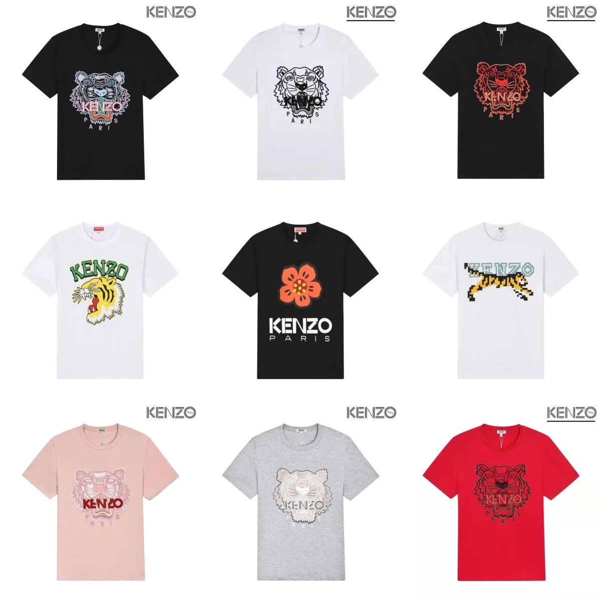 KENZO Tiger Print T-Shirt Men Women Fashion Casual Top