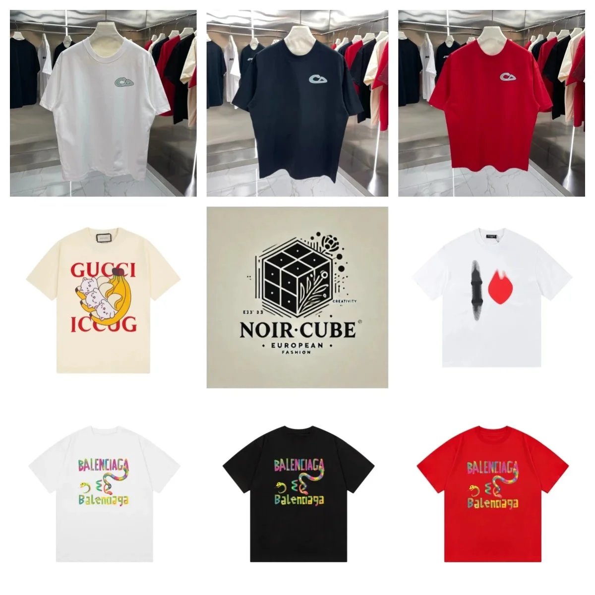 NOIR CUBE Fashion T-Shirts for Men Women Streetwear Graphic Tees