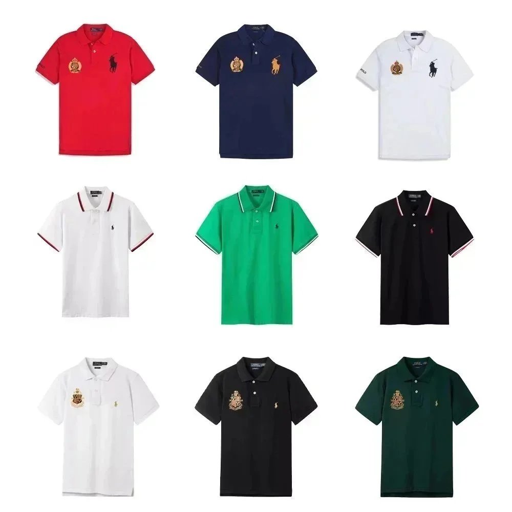 Polo Shirts for Men - Classic Cotton Polo with Embroidered Logo