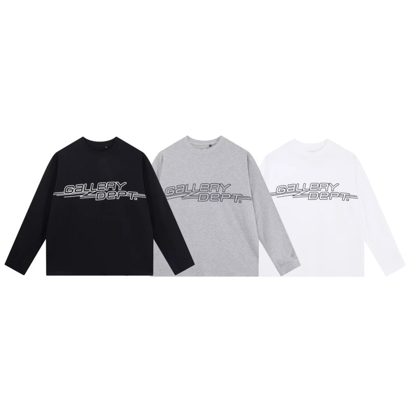 GALLERY DEPT. Long Sleeve T-Shirt Black Gray White