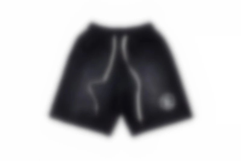 Men's Black Athletic Shorts with White Stripes