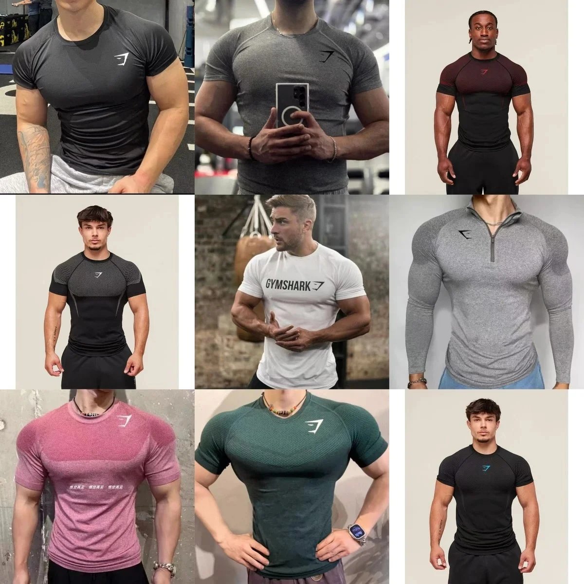 Gymshark Men's Performance Fitness T-Shirt Compression Shirt