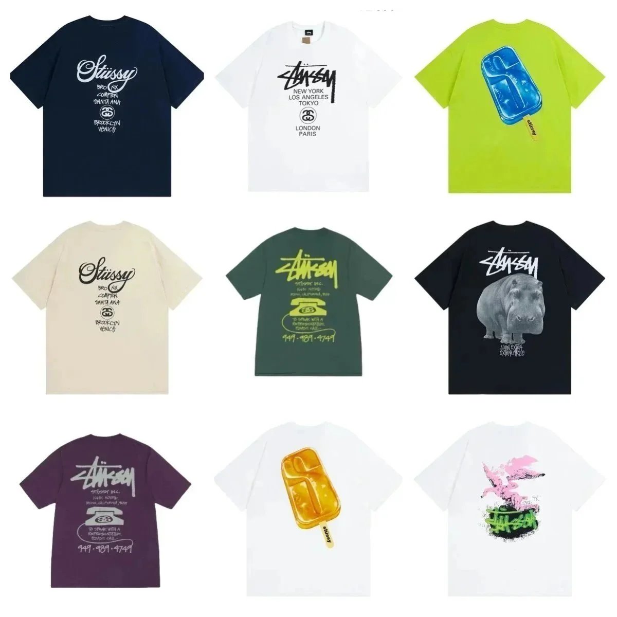Stussy T-Shirts Collection Streetwear Graphic Tees