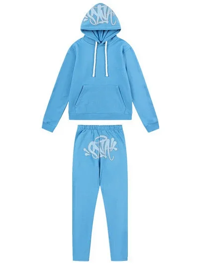 Blue STAK Hoodie and Jogger Set for Men Women