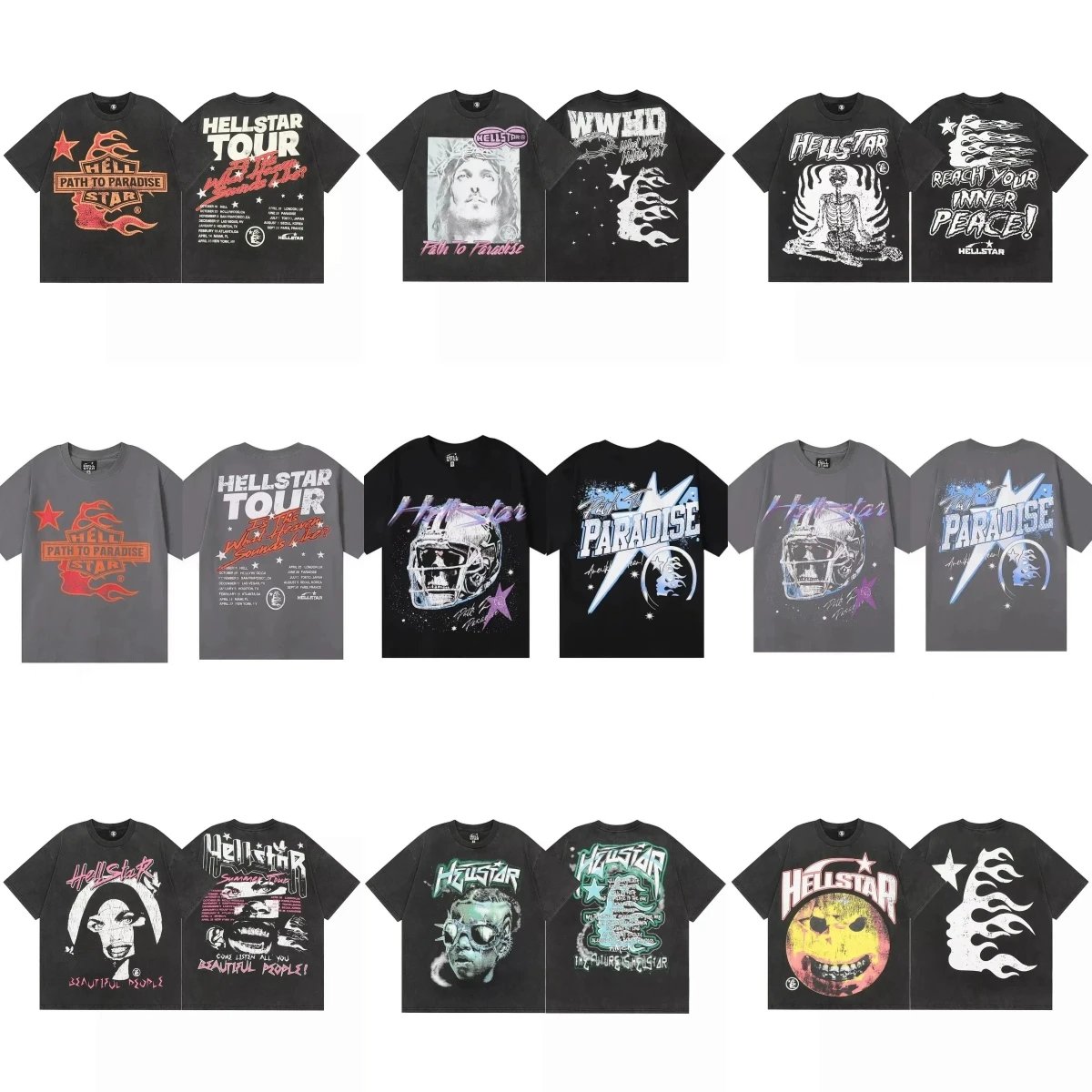 Hellstar T-Shirts Collection Path to Paradise Tour Graphic Tees
