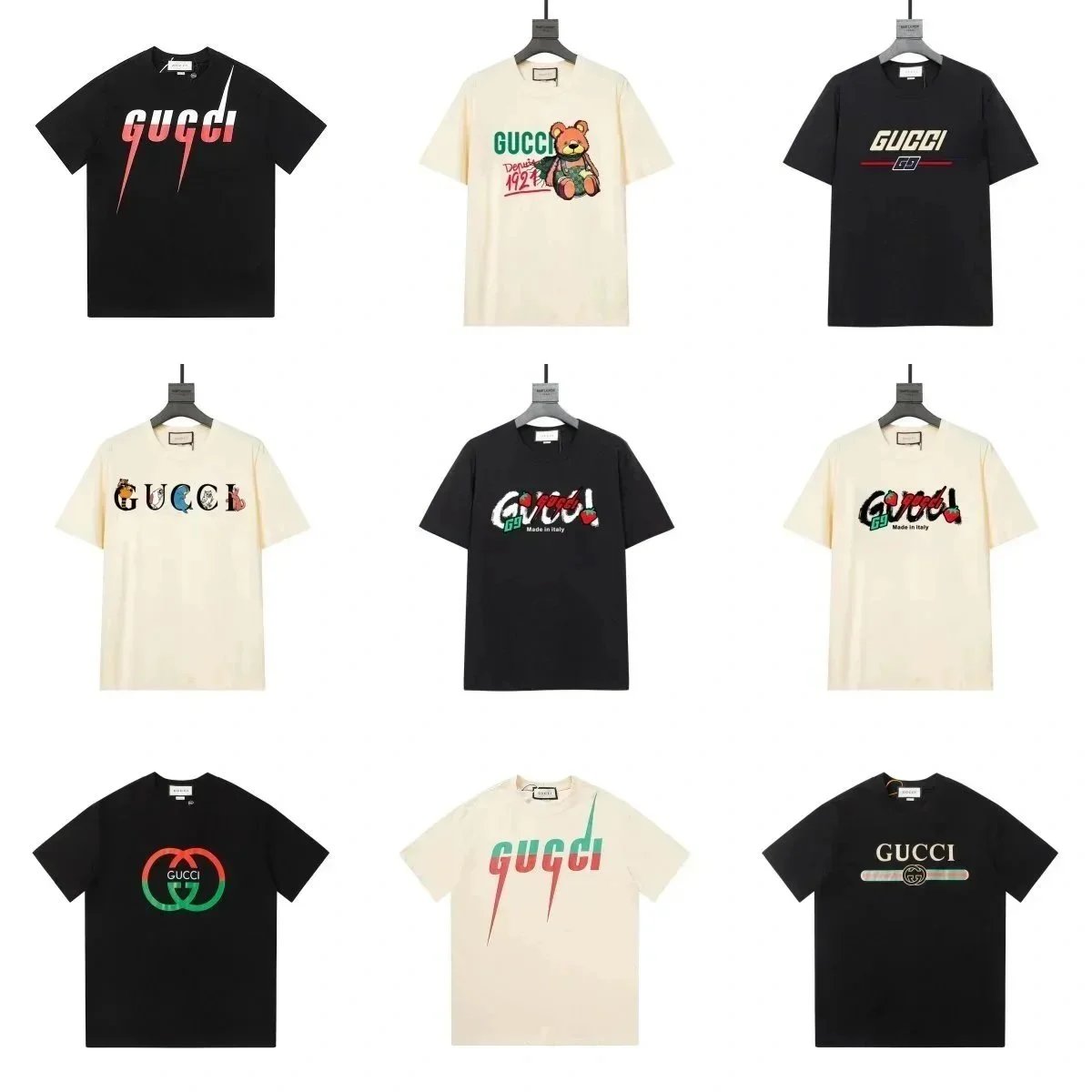Gucci T-Shirts Collection Men's Fashion Brand Logo Tees