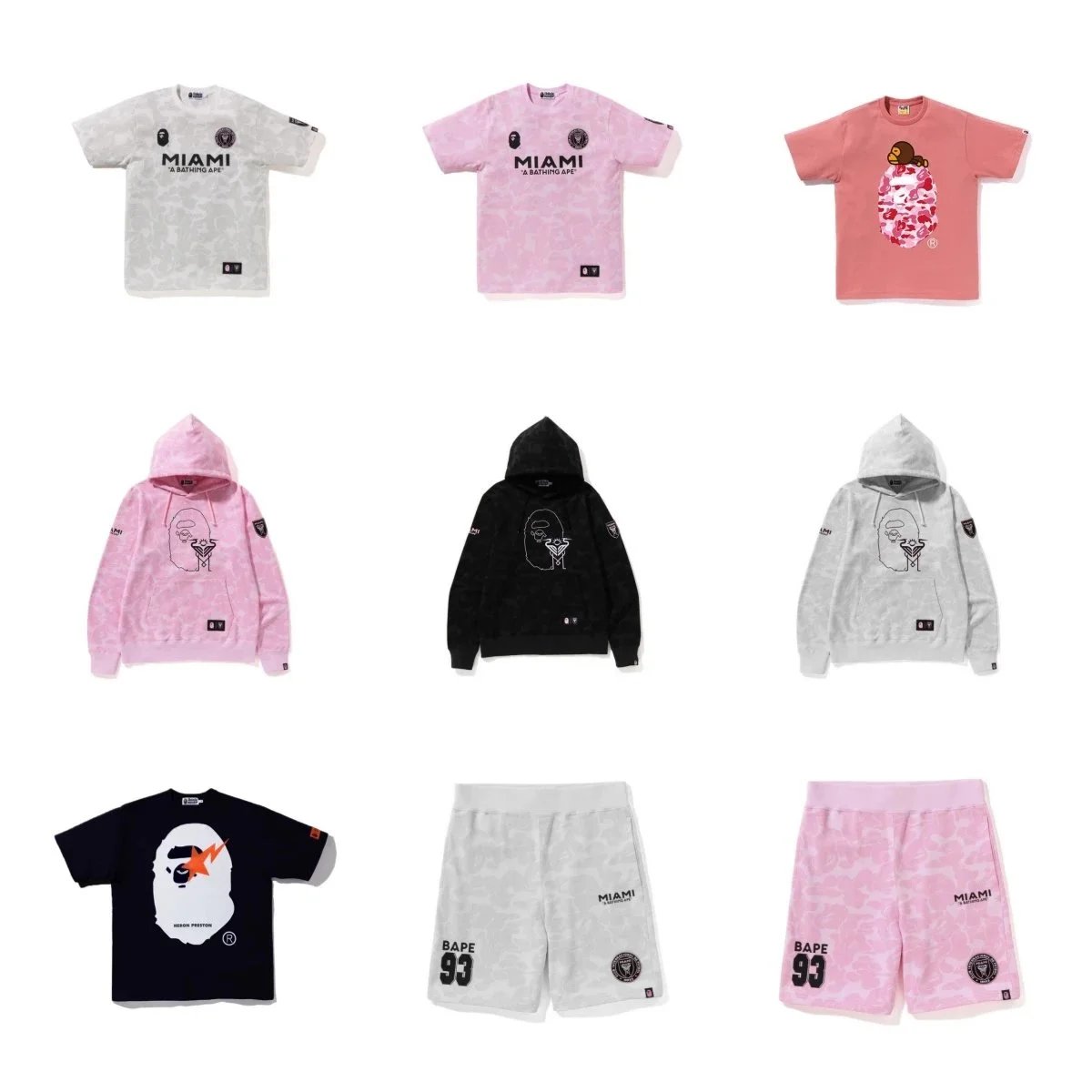 BAPE Miami Collection T-Shirts Hoodies Shorts