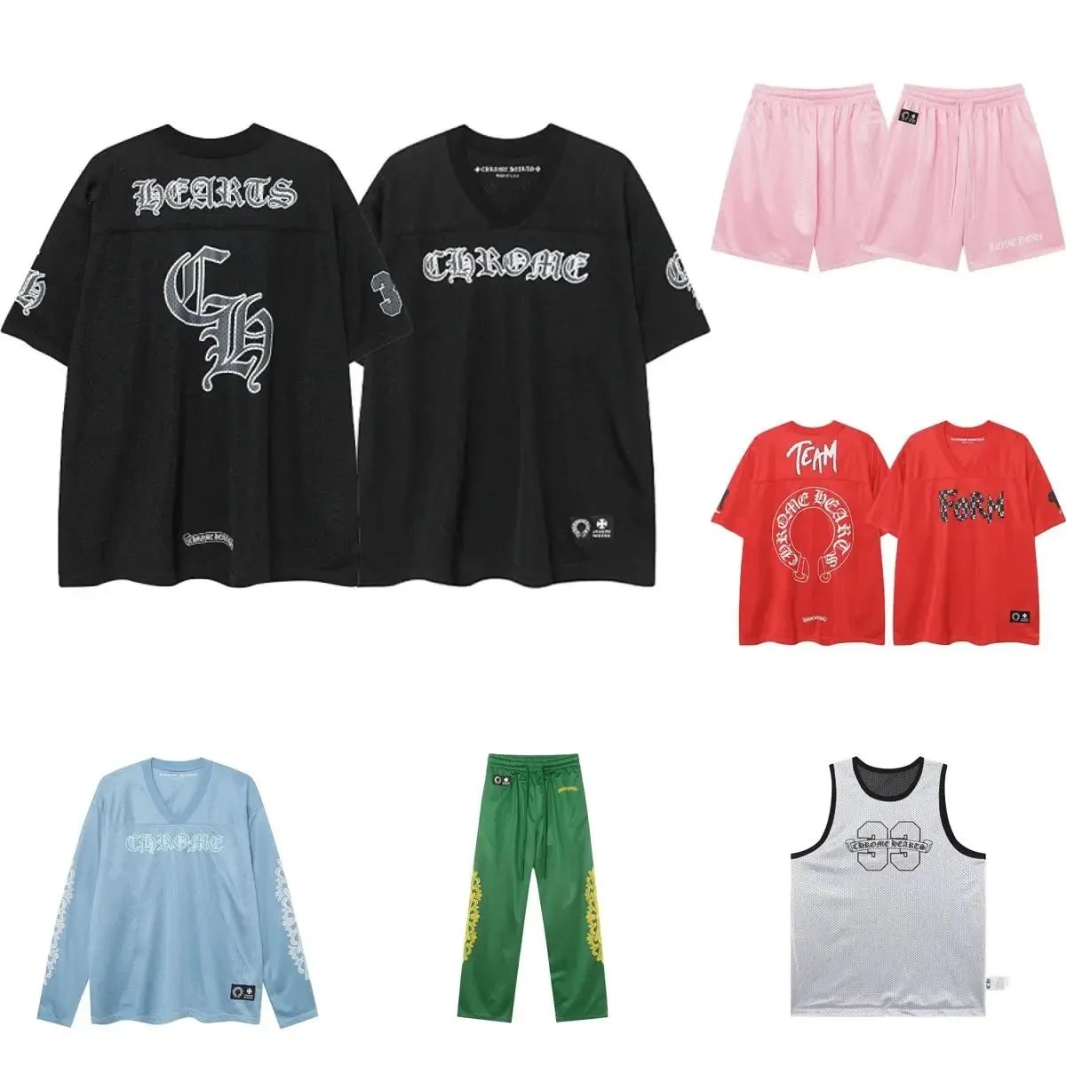 Chrome Hearts Basketball Jersey Set Men Women Streetwear Fashion
